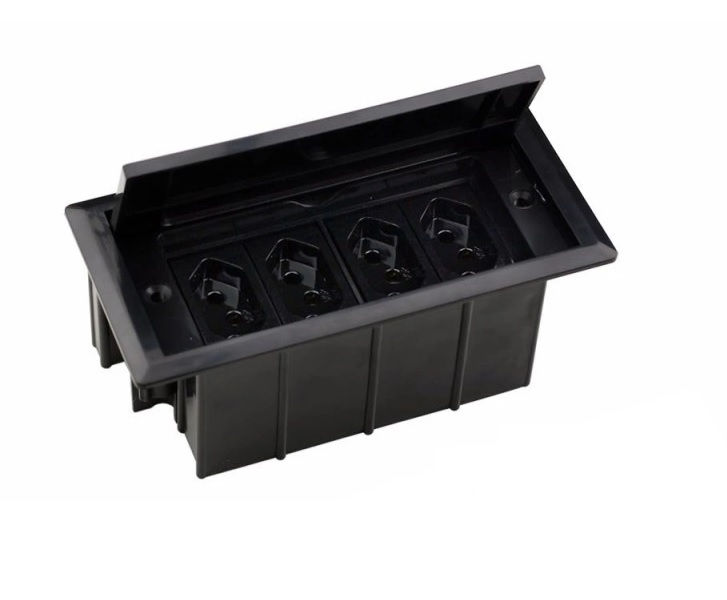 Caixa Embutir ABS para 4 Módulos 145x70 mm Preta QTMOV Facility