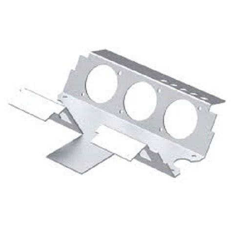 Adaptador ABS para 3 Tomadas 2P+T para 4 RJ45 para Caixa Dupla Cinza Standard Interno