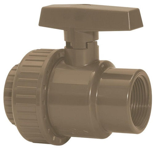 Registro PVC Esfera Rosqueável 1.1/2" Classe 15 Marrom Água Fria