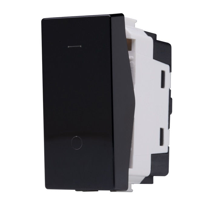 Módulo Módulo Interruptor Bipolar Simples 20A/250VCA PVC Preto Linha Unno Life