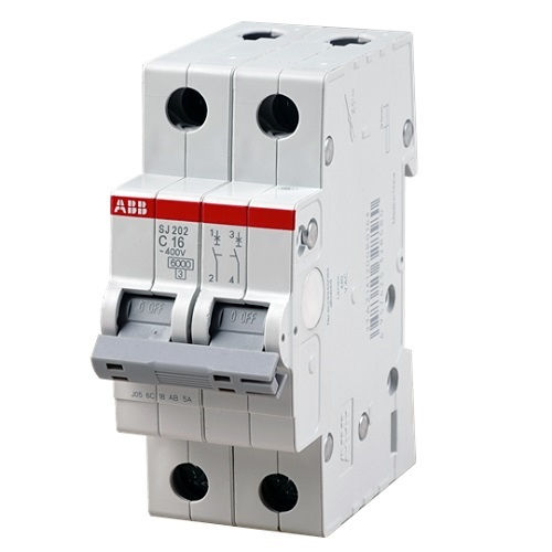 Disjuntor Termomagnético Fixo Bipolar SJ202 C 20A 10 KA/6 KA 220/380VCA DIN