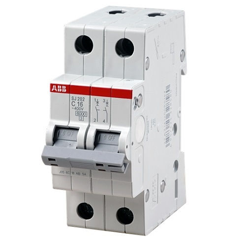 Disjuntor Termomagnético Fixo Bipolar SJ202 C 32A 10 KA/6 KA 220/380VCA DIN