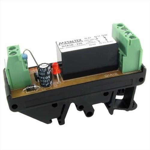 Acoplador Relé Acoplador Relé 220VCA/CC 1NA+1NF com LED 5A 25 mm Conexão para Parafuso para Trilho TS35/32