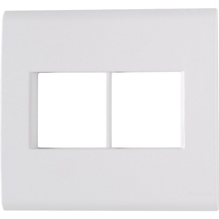 Placa PVC para 4 Módulos 4x4 Branca LIZ com Suporte