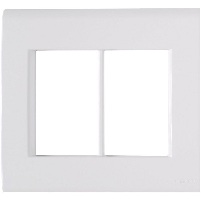 Placa PVC para 6 Módulos 4x4 Branca LIZ com Suporte