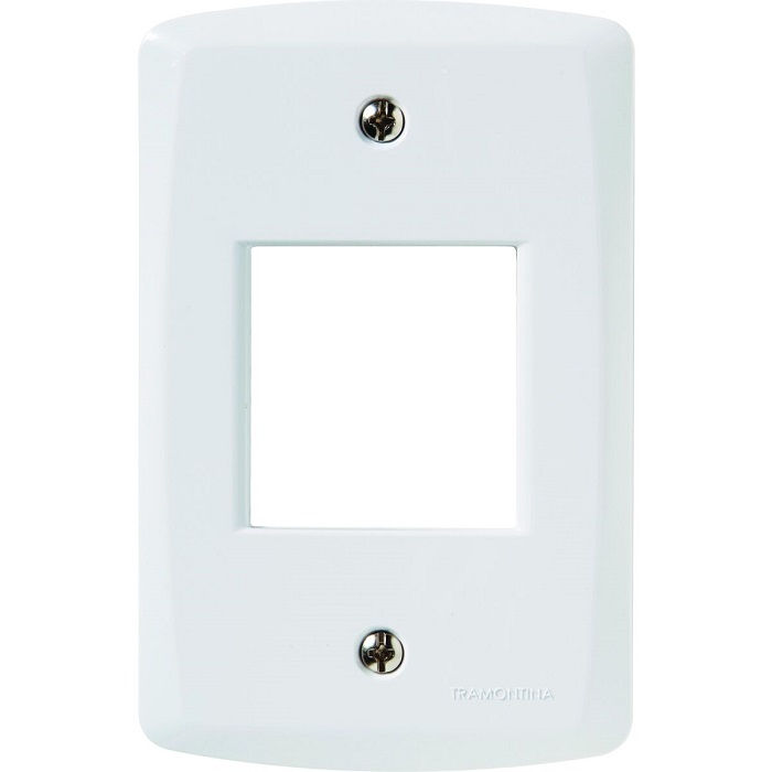 Placa PVC para 2 Módulos 4x2 Branca LUX2