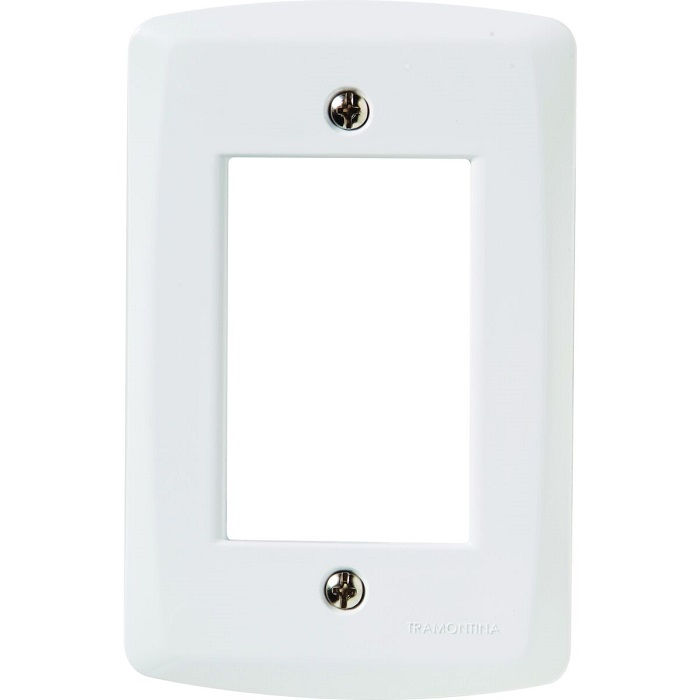 Placa PVC para 3 Módulos 4x2 Branca LUX2