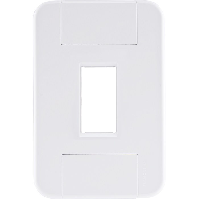 Placa PVC para 1 Módulo Vertical 4x2 Branca Tablet com Suporte