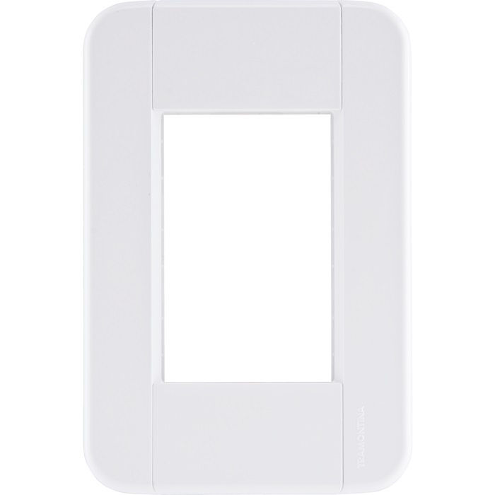 Placa PVC para 3 Módulos 4x2 Branca Tablet com Suporte