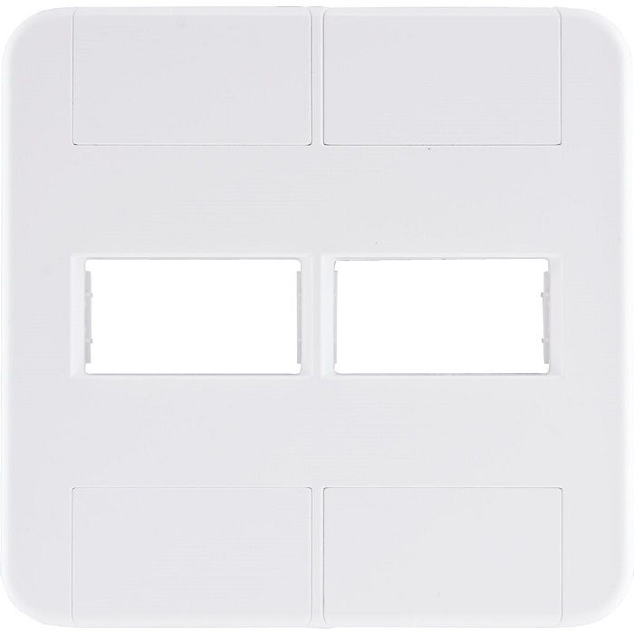 Placa PVC para 2 Módulos 4x4 Branca Tablet com Suporte