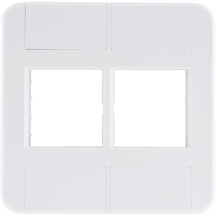 Placa PVC para 4 Módulos 4x4 Branca Tablet com Suporte