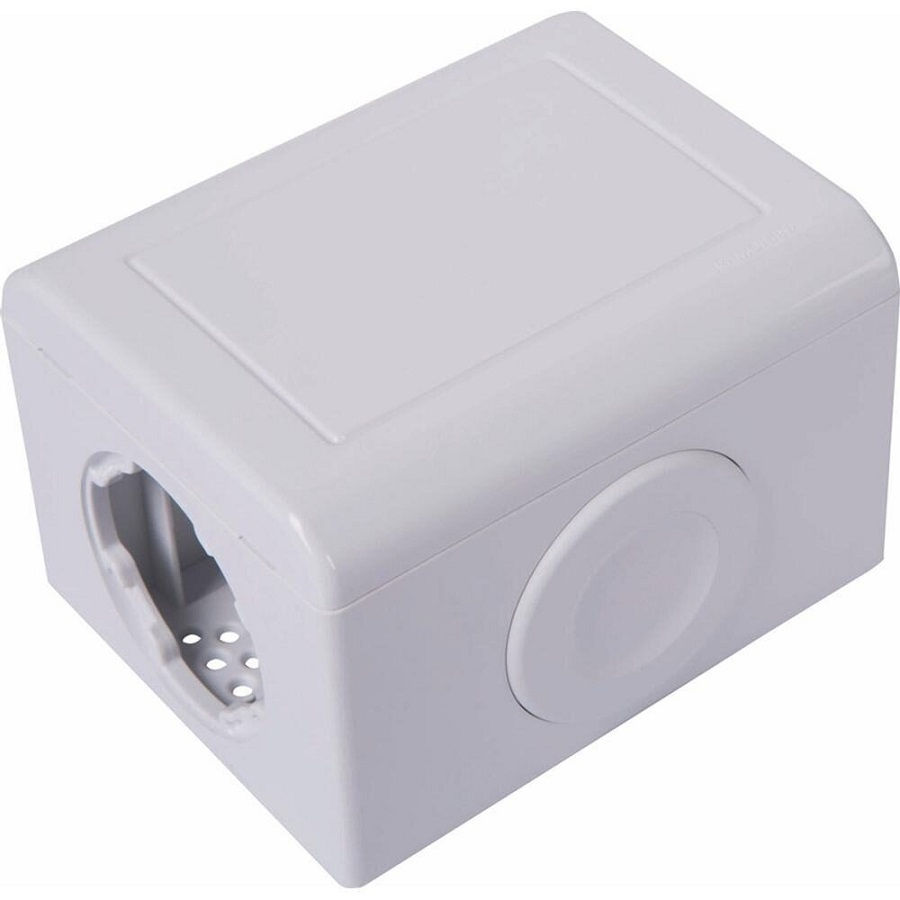 Caixa PVC Sobrepor para Eletrodutos/Canaletas Cega 71x90 (Axl) Branca Linha Lizflex com Tampa