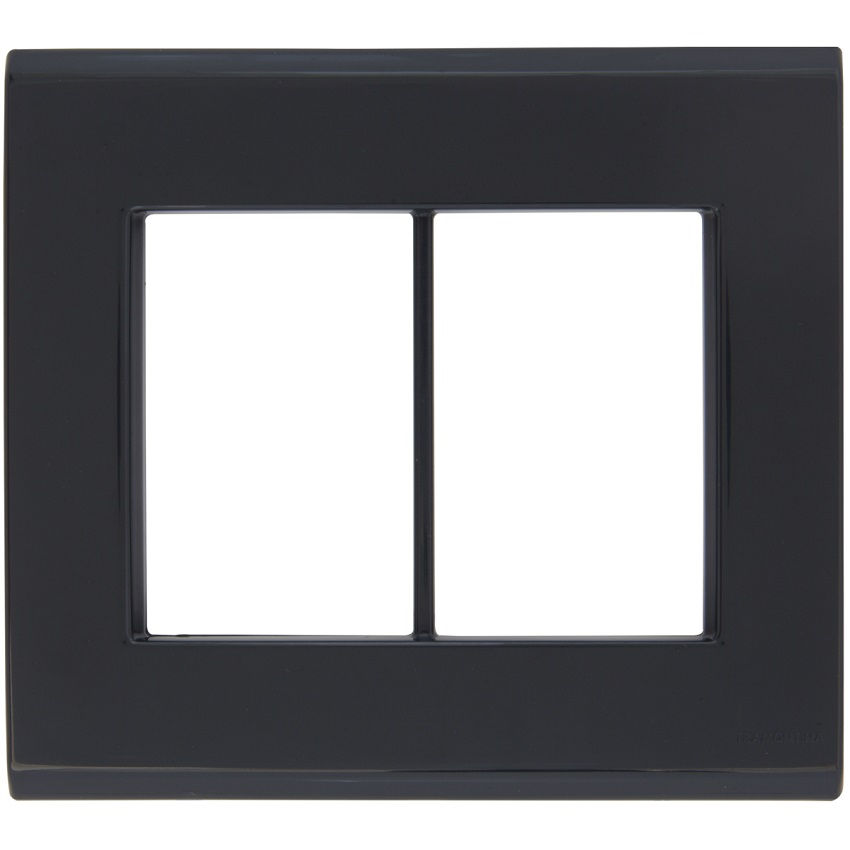 Placa PVC para 6 Módulos 4x4 Grafite LIZ com Suporte