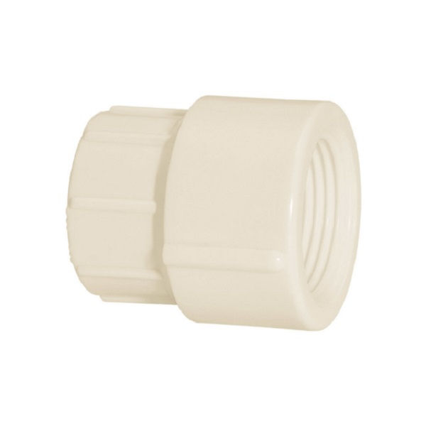 Luva PVC Redução Rosqueável 1"X3/4" Classe 15 Branca Água Fria