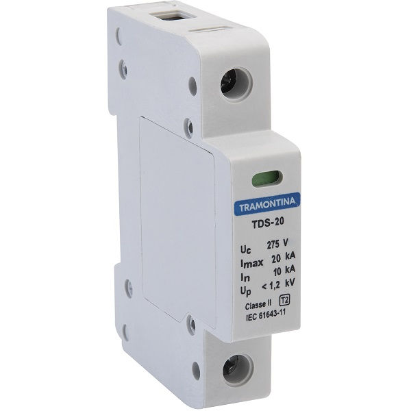Dispositivo DPS Unipolar 20 KA 220VCA Proteção Contra Surto DIN Classe II