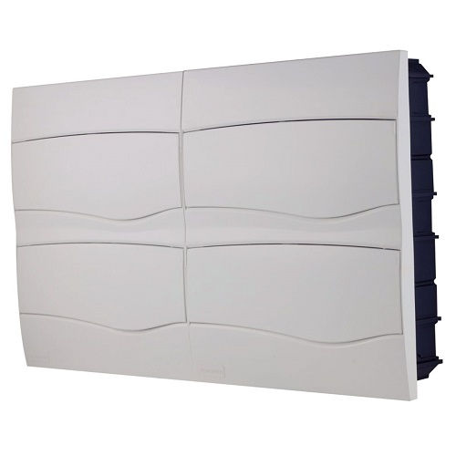 Quadro de Distribuição Quadro de Distribuição PVC Embutir 48/32 Disjuntores DIN/ul sem Barramento sem Geral Branco com Porta