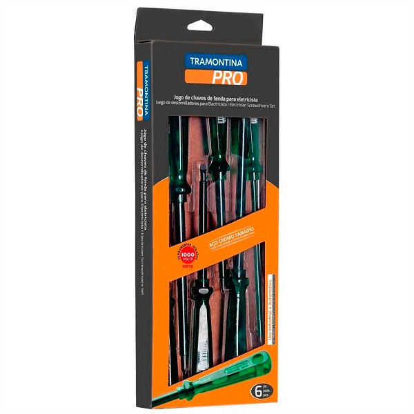 Jogo Chaves Fenda e Philips com 6 Peças 44115/406 Isolada 1000V