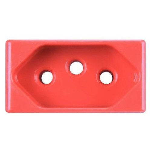 Módulo Módulo Tomada NBR 2P+T 20A/250VCA PVC Vermelho LINHAS:GIZ/LIZ/LUX2 /Tablet/Lizflex/Plastibox/Conduletes