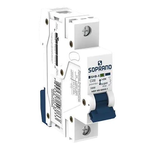 Disjuntor Termomagnético Fixo Unipolar Shb-h C 40A 10 KA/6 KA 127/220VCA DIN 50/60 Hz