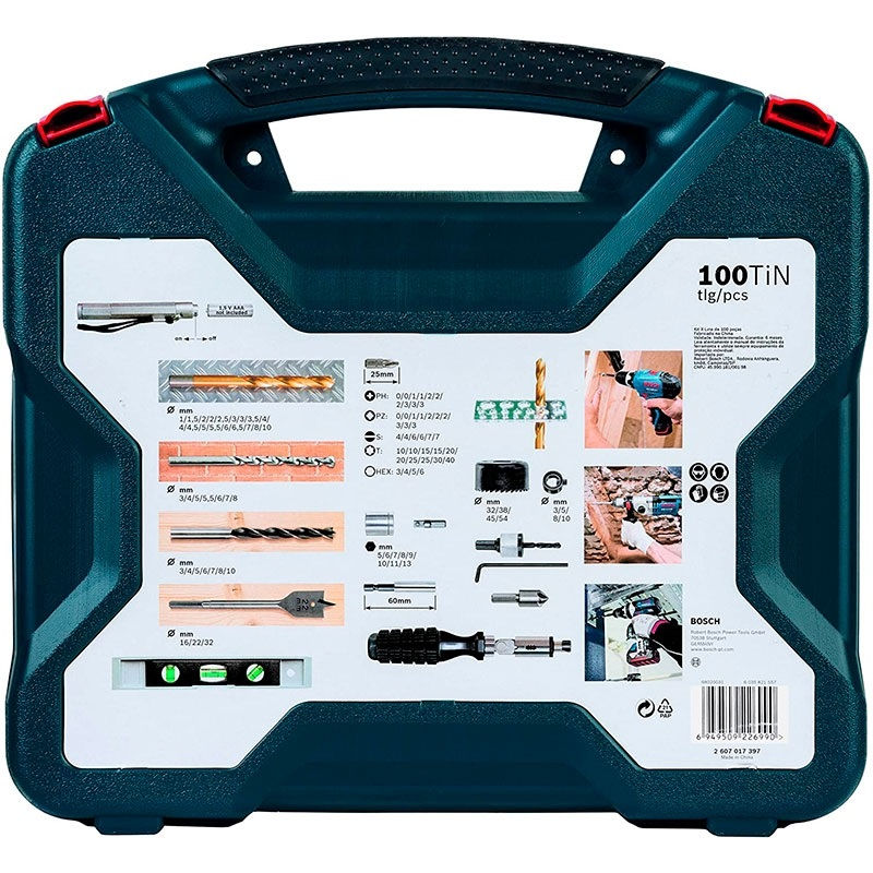 Jogo Bits Titanio C/100 Pecas X-line Bosch