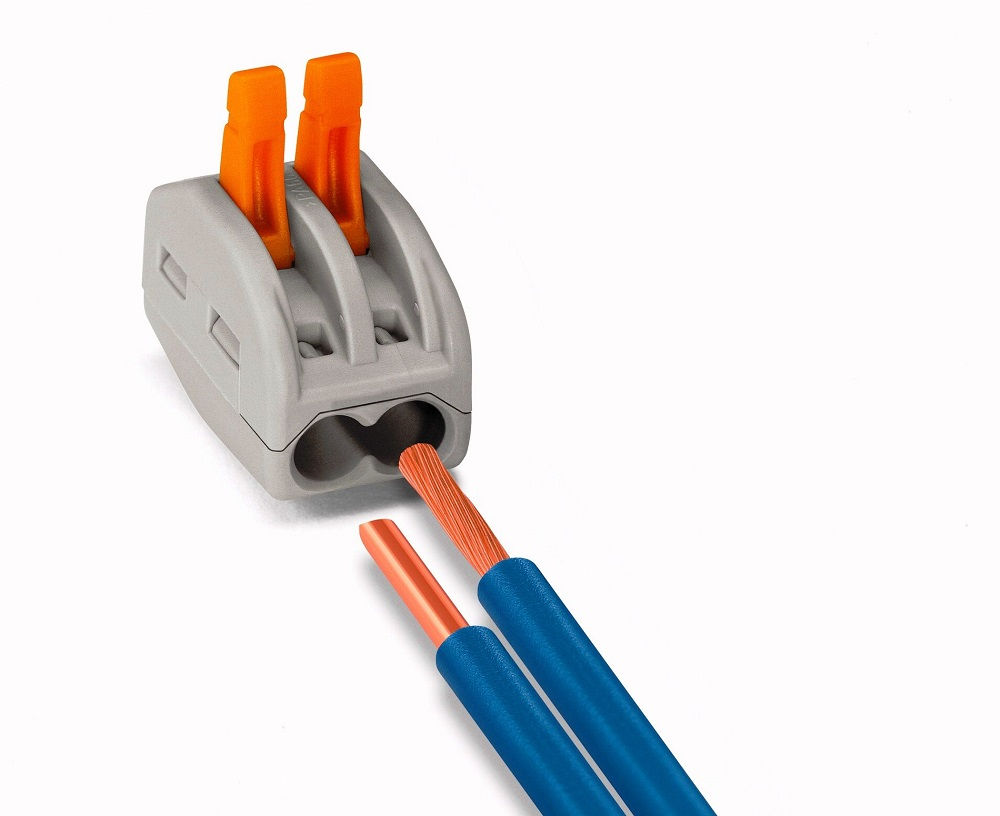 Conector Emenda com Derivação 2 Cabos NYLON 40G 0,14-4,0 mm com Alavanca Cinza