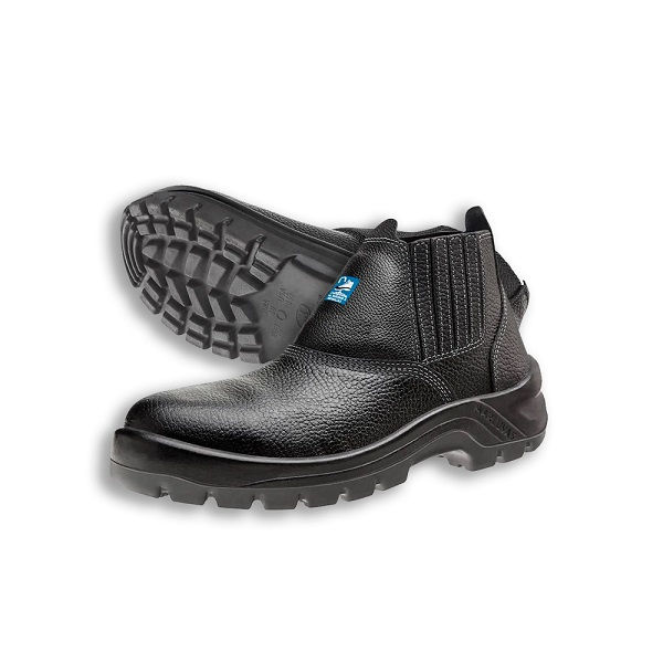 Botina Couro com Elástico com Solado Bidensidade com Biqueira Composite Tamanho 38 Preta Ca 47459