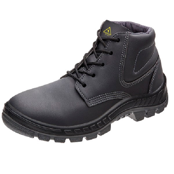 Botina Mmicro Com Cadarço C/SOLADO Bidensidade Com Biqueira Plástica Número 34 Preta CA 35768 Marluvas