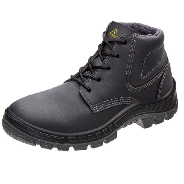 Botina Mmicro Com Cadarço C/SOLADO Bidensidade Com Biqueira Plástica Número 35 Preta CA 35768 Marluvas