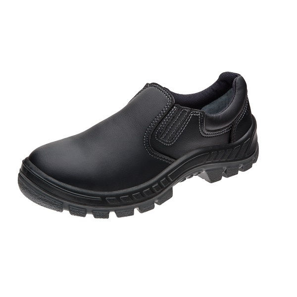 Sapato Couro com Elástico com Solado Bidensidade Tamanho 40 com Biqueira de Plástico Preto Ca 35843 para Eletricista