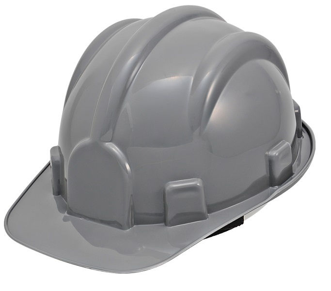 Capacete Proteção com Aba Frontal Polietileno Cinza Ca 29792 Classe A/B