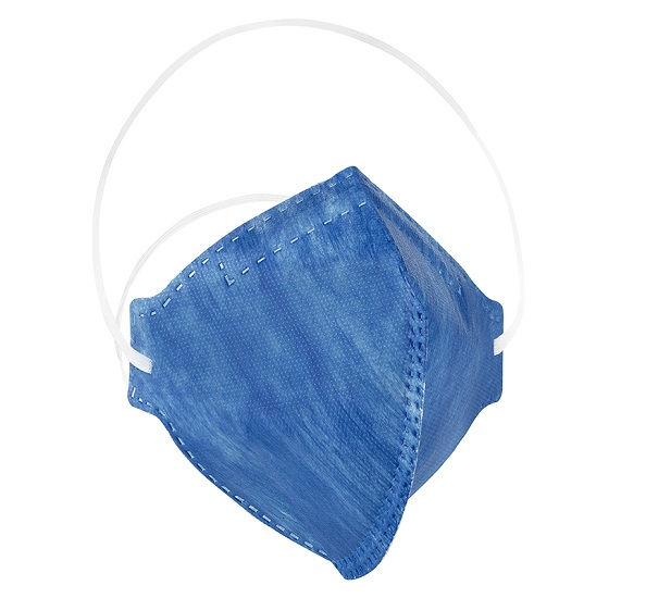 Máscara Máscara Dobrável Algodão e Poliéster PFF2 Descartável Ca 38504 Azul sem Válvula com Clipe Nasal
