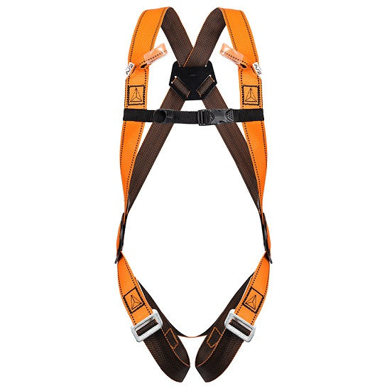 Cinturão Cinturão Paraquedista Polister com 2 Pontos Conexão HAR12 Laranja Ca 41045 Ajustável para M/G Prevenção Queda