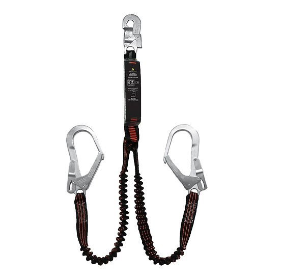 Talabarte Elástico Tipo Y Poliéster Preto 1,40 M Conector 55 mm