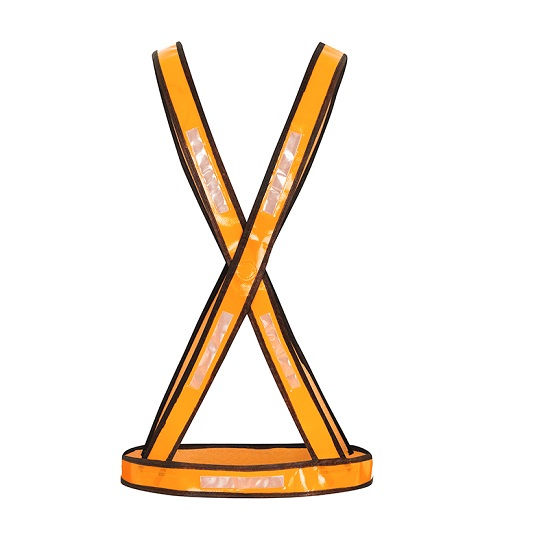 Colete PVC em X Refletivo Laranja/Branco Fechamento Lateral Tamanho Único