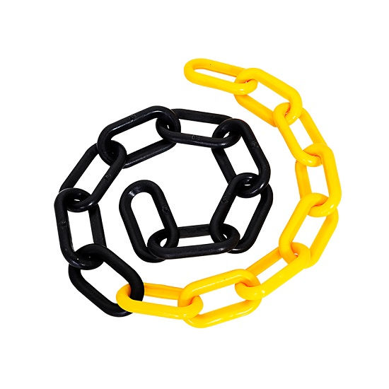Corrente Polietileno Preto/Amarelo Elo Tamanho g 59x31x7 mm