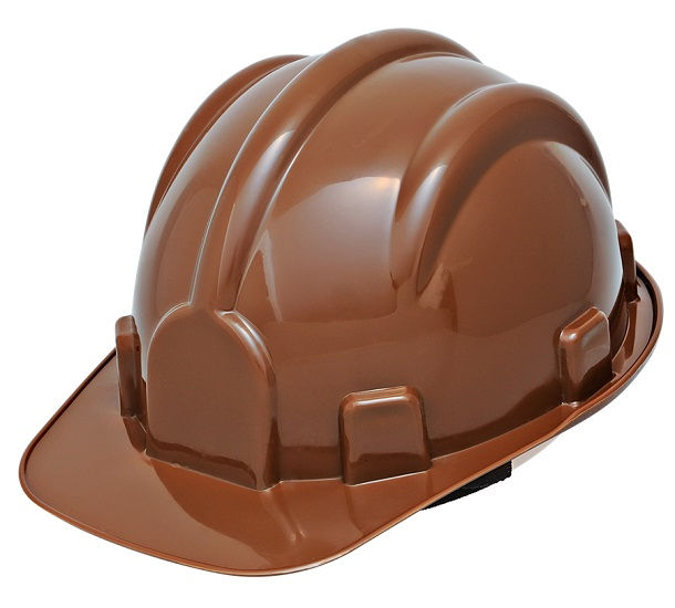 Capacete Proteção com Aba Frontal Polietileno Marrom Ca 29792 Classe A/B