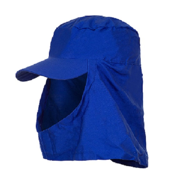 Touca Arabe/Ninja Balaclava com Aba Brim Azul Royal 100% Algodão