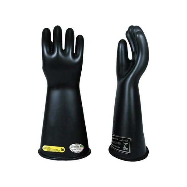 Luva Borracha Alta Tensão 17 kV Tamanho 10 (gg) Classe 2 Preta Ca 29773 com Etiqueta Amarela