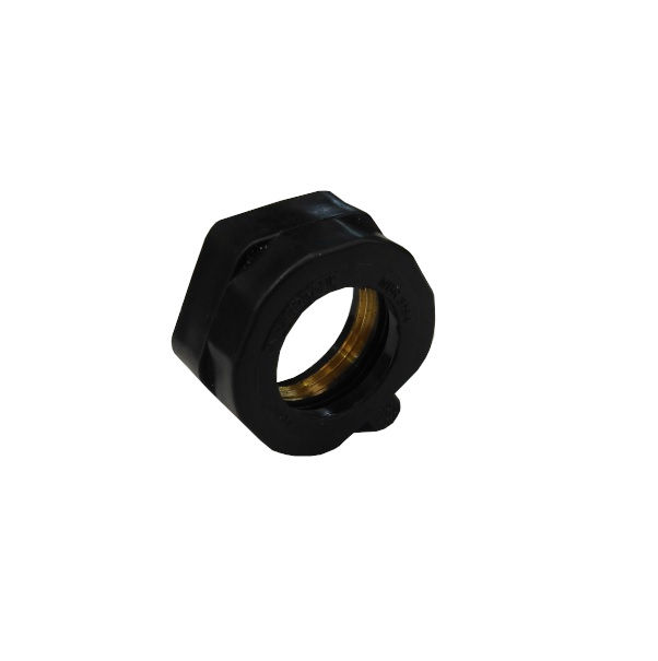 Kit Fixação com Inserto Metálico para Hidrômetro DN20 3/4'' Curto PAR de Porca Tubete e Anel de Vedação Borracha