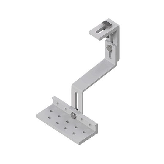 Suporte Fixação Gancho Alumínio Articulado para Telhado Cerâmica