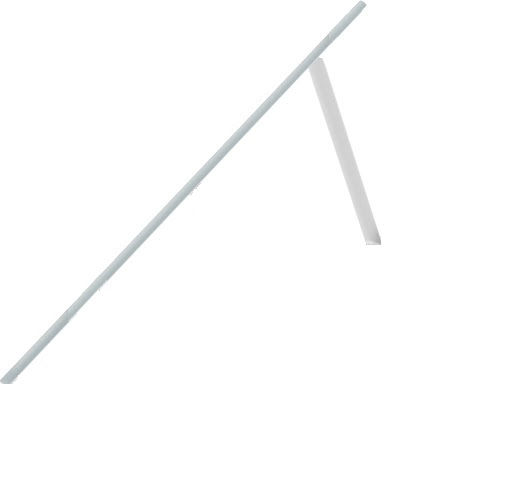 Suporte Fixação Triangular Alumínio 1750x465 mm para Laje Tipo L 15-25G