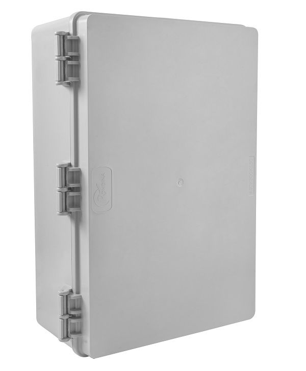 Quadro de Comando PVC 450x300x200 mm sem Flange Cinza IP68 Porta Opaca Rohdbox