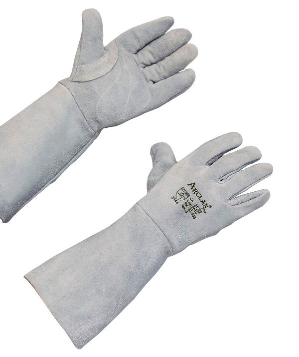 Luva Raspa Cano Longo FLEX Tamanho 9 (G) 150 mm Cinza Ca 31262