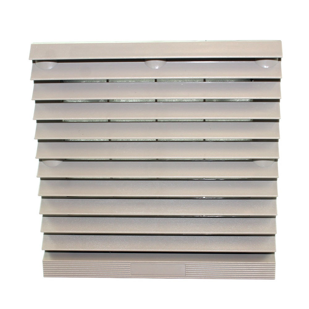 Conjunto Ventilação PVC com Grelha e Filtro 120x120 mm Veneziana Bege