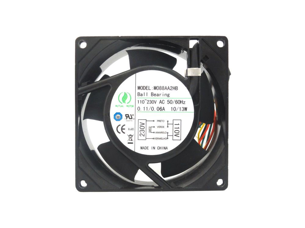 Ventilador Micro PVC 92x92x25 mm 110-220VCA 50/60 Hz
