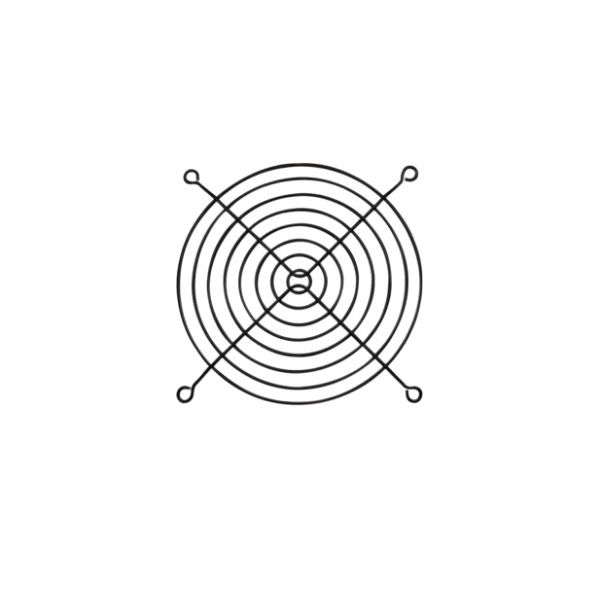 Grade Metálica Redonda Ventilação 80 mm