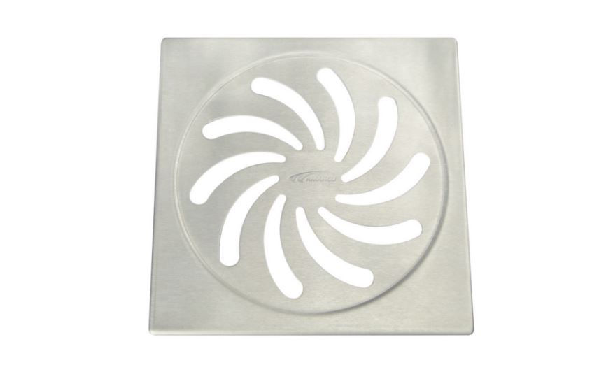 Grelha INOX Quadrada com Moldura com Fecho 100x100 mm Esgoto