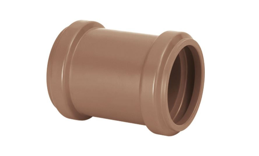 Luva PVC Correr DN100/DE110 PBA Marrom Distribuição de Água Pbafort