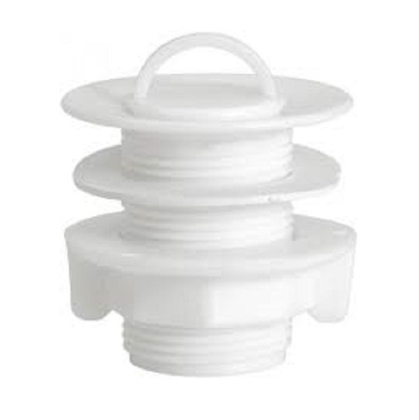 Válvula Válvula Curta PVC sem Ladrao com Tampa Plástica 1" Branca para Lavatório