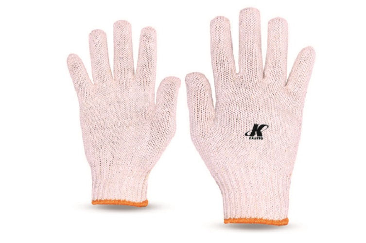 Luva Tricotada Algodão/Poliéster 4 Fios Tamanho 9 (G) Branca Ca 34493